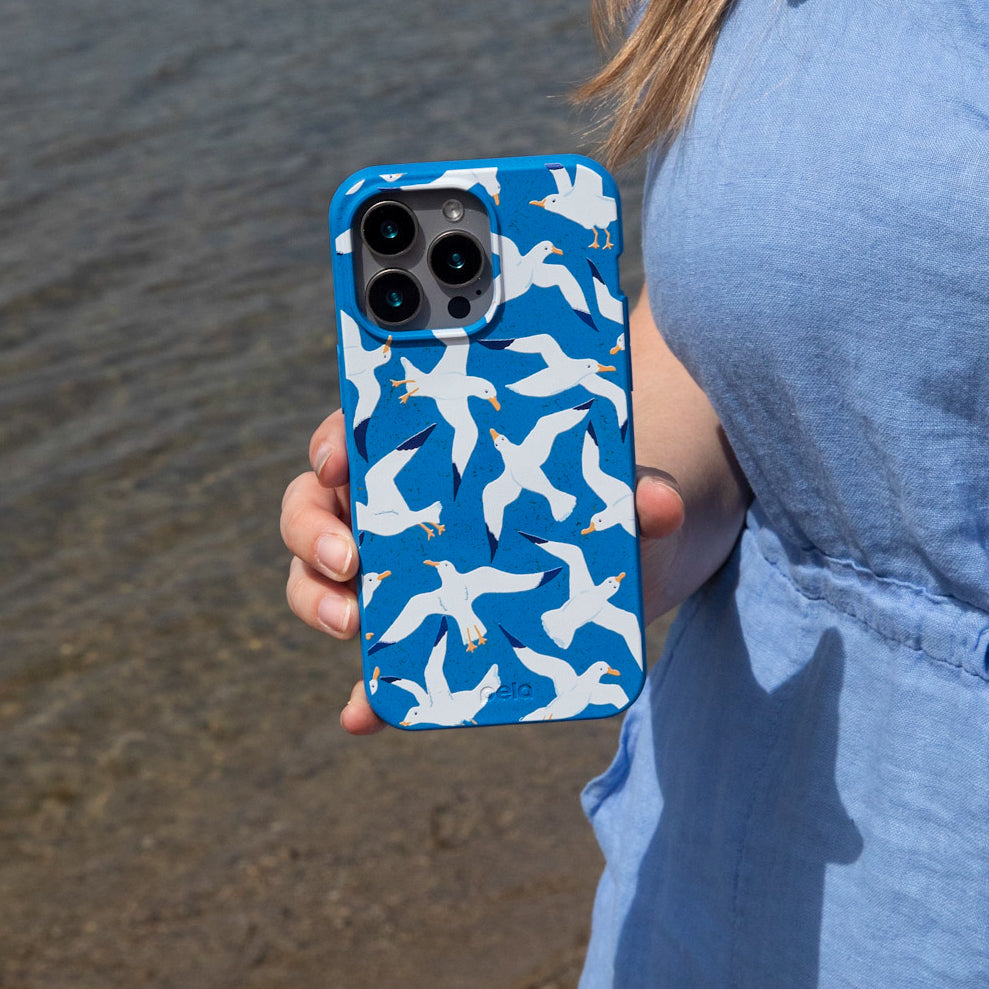 Electric Blue Seagulls Samsung Galaxy S23 Case - image 4