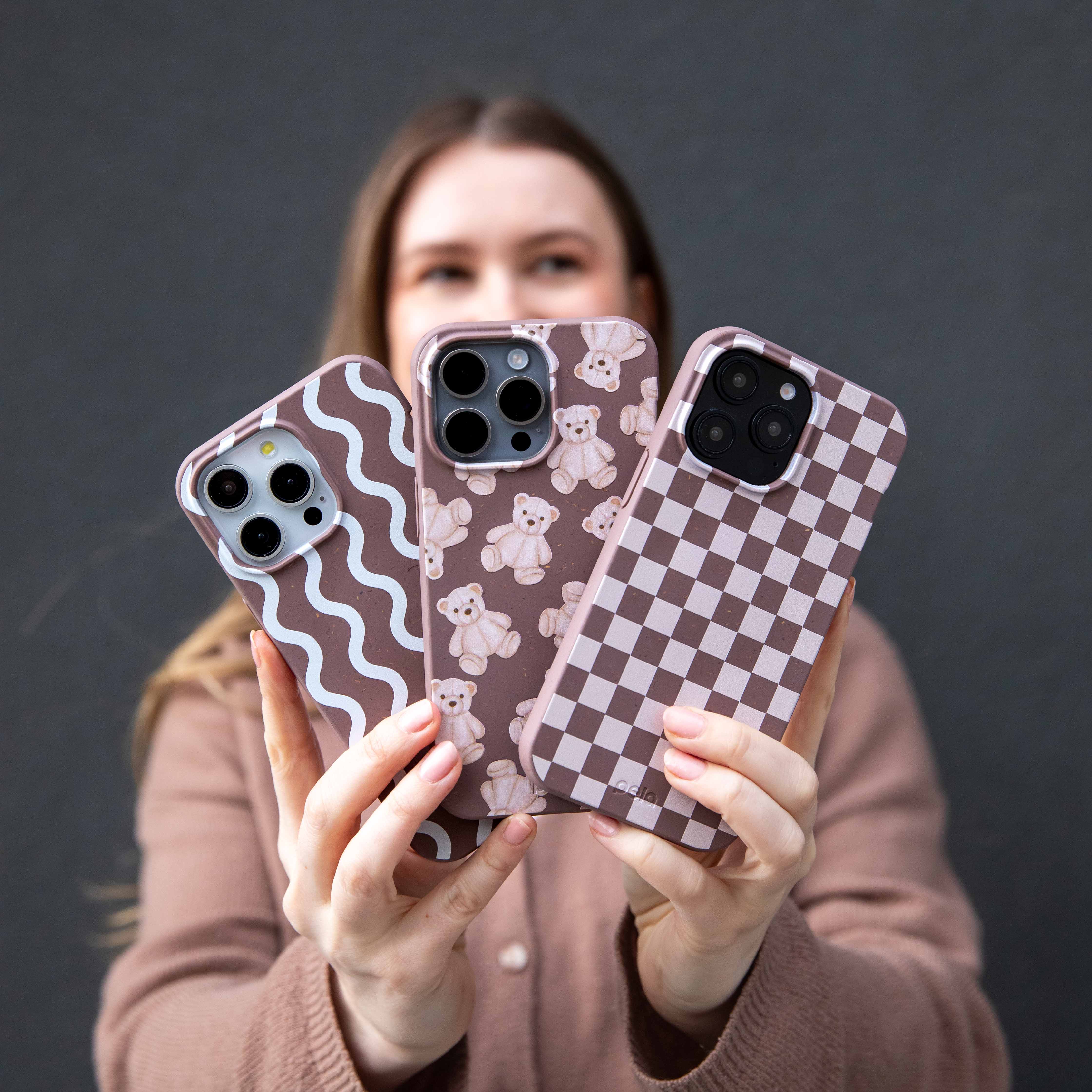 Coque pour iPhone 17 Pro Max avec motif vagues chocolat latte - image 3