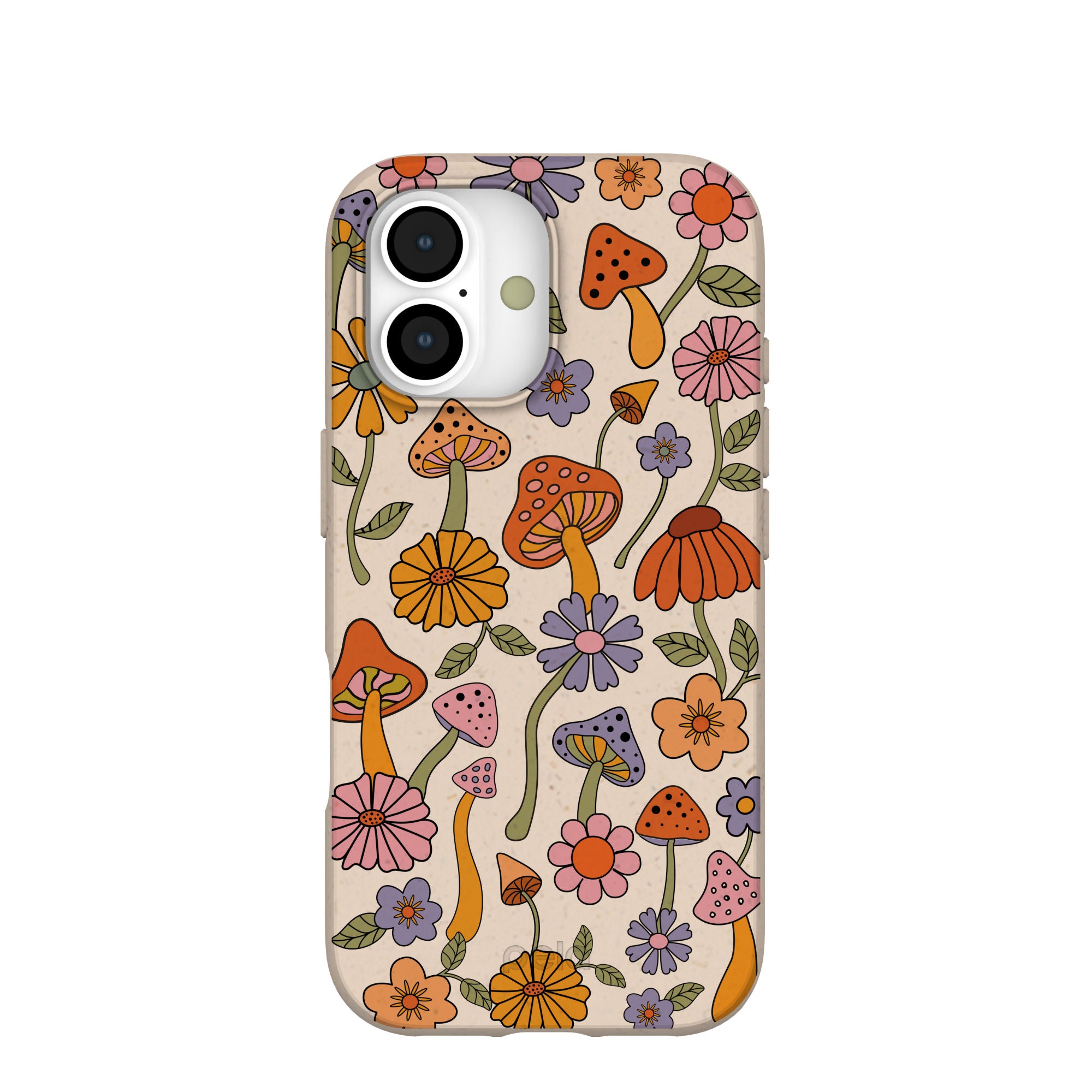 Coque iPhone 17 motif coquillages, champignons et fleurs - image 1