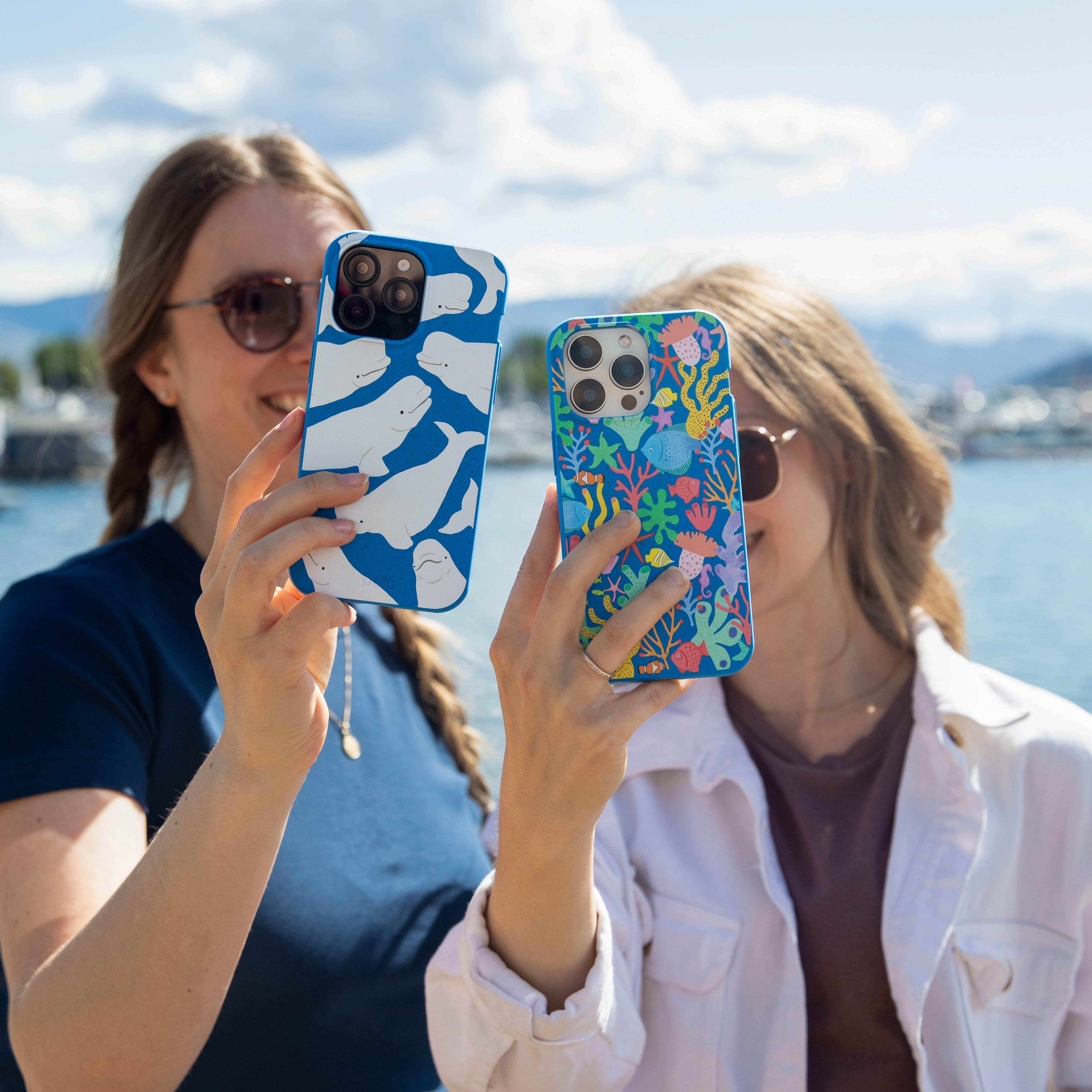 Coque iPhone Air à fleurs sous-marines bleu électrique - image 4