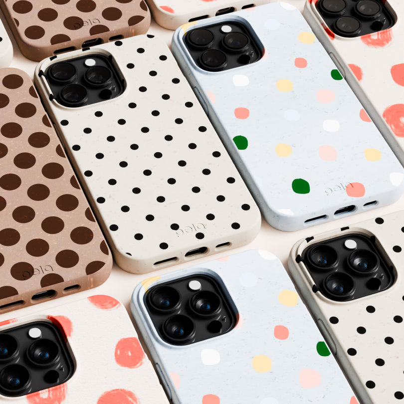 Powder Blue Rainbow Dots iPhone 14/16e Case - image 5