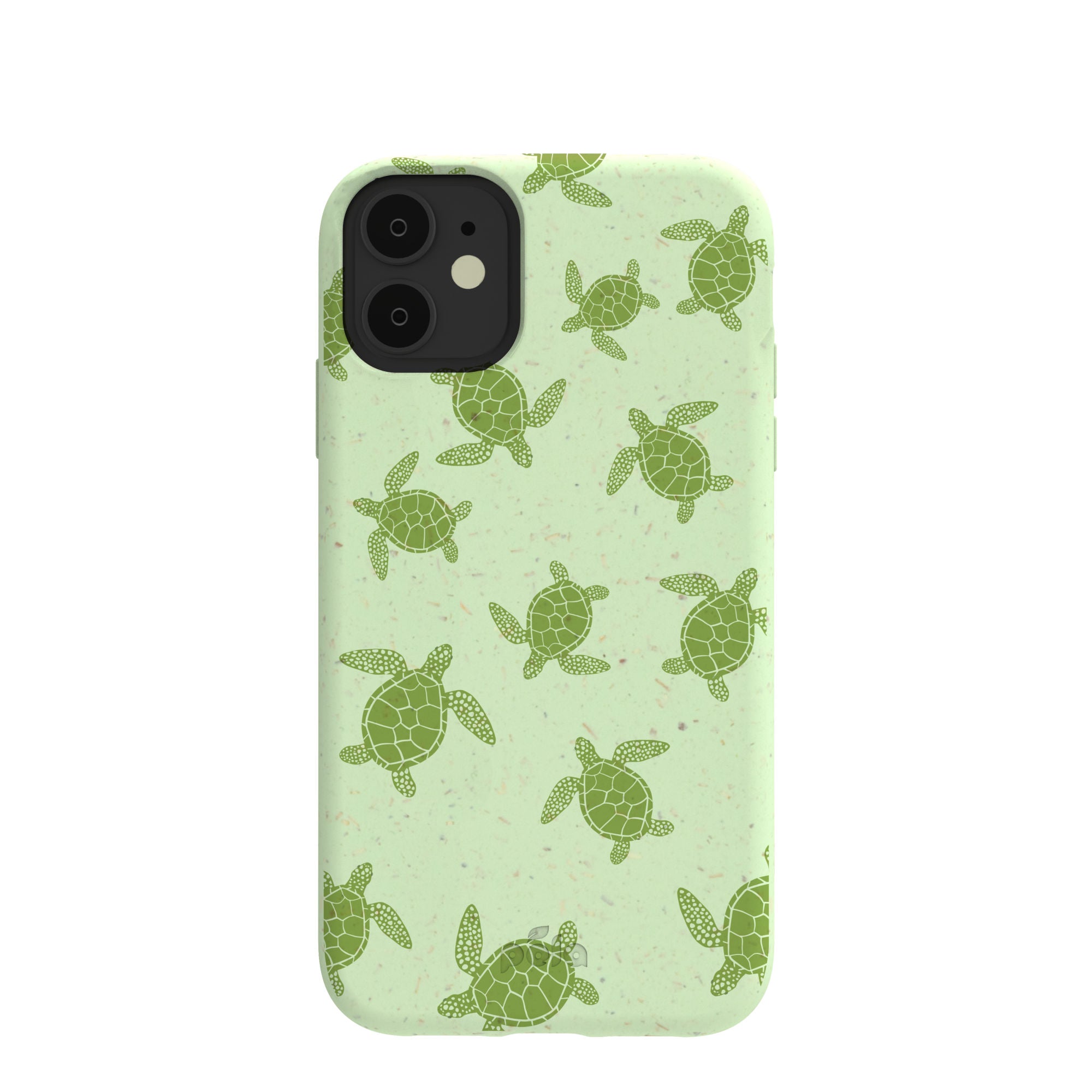 Coque pour iPhone 11 Vert Sauge Petites Tortues - image 1