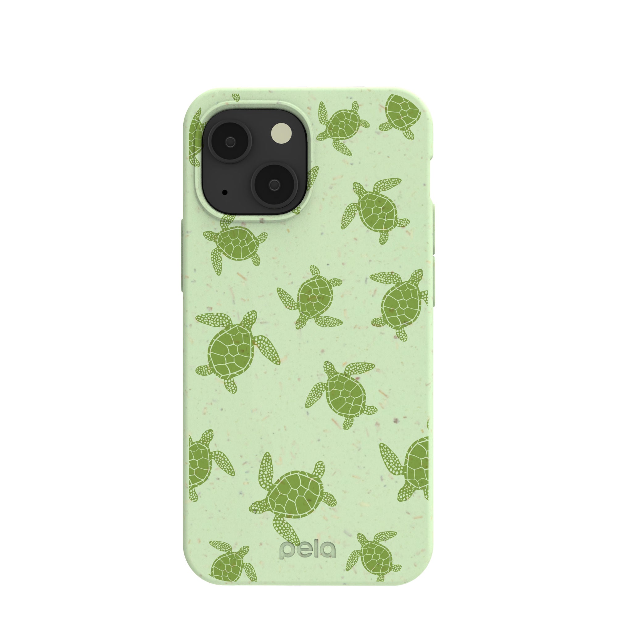 Coque pour iPhone 13 Mini Vert Sauge Petites Tortues - image 1