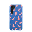 Coque Samsung Galaxy S25+ (Plus) Axolotls bleu électrique