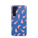 Coque Samsung Galaxy S25+ (Plus) Axolotls bleu électrique
