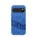 Étui bleu électrique pour Google Pixel 10/10 Pro, motif ski de randonnée