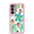 Coque Clear Berry Belle pour Samsung Galaxy S26+ (Plus) avec bordure rose pétale (chargement magnétique inclus)