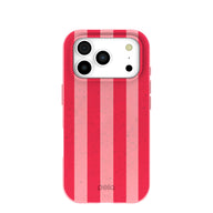 Bubblegum Pink Big Pink Stripes iPhone 17 Pro Case