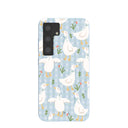 Coque Samsung Galaxy S24 à motif de Quackers bleu poudre