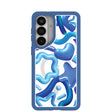 Clear Blue Chrome Samsung Galaxy S26+(Plus) Case With True Blue Ridge (Magnetic Charging included)