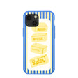 Coque iPhone 13 Mini Barres au beurre bleu électrique