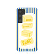 Coque Samsung Galaxy S24+(Plus) à motif barres de beurre bleu électrique