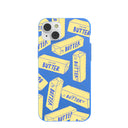 Coque iPhone 14 Plus « Butter Love » bleu électrique