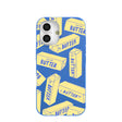 Coque iPhone 16 « Butter Love » bleu électrique