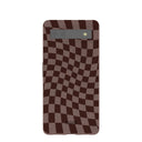 Chocolate Brown Cafe Check Google Pixel 6a Case