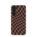 Chocolate Brown Cafe Check Samsung Galaxy S25+(Plus) Case