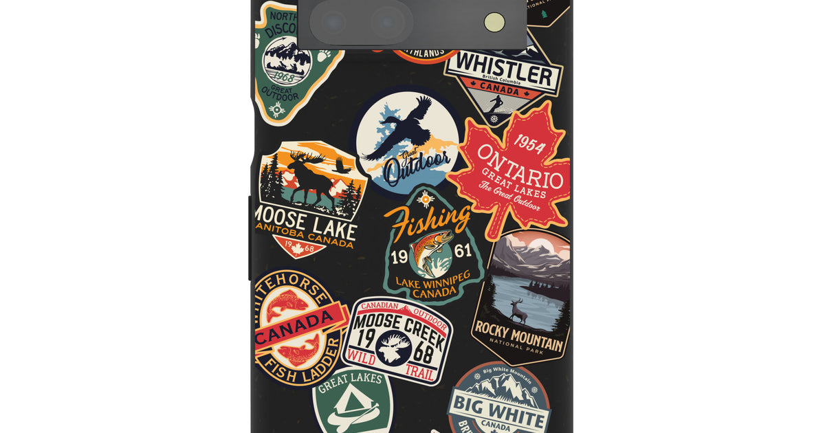 Black Canadian Stickers Google Pixel 7a Case – Pela Case