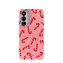 Coque Samsung Galaxy S26+ (Plus) rose bonbon et canne à sucre chaotique