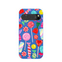 Coque Google Pixel 9/9 Pro bleu électrique façon confiserie