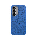 Coque Samsung Galaxy S26 bleu électrique à motif de vitesses changeantes