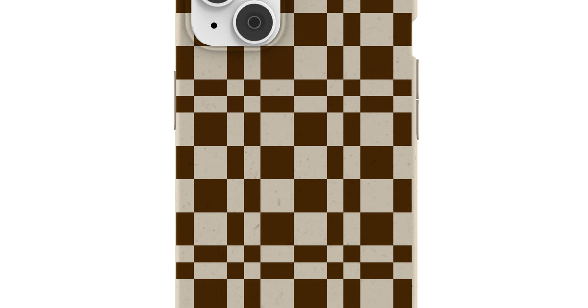 London Fog Chestnut Checkers iPhone 14 Plus Case Pela Case
