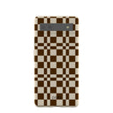 Coque pour Google Pixel 6a à motif London Fog Chestnut Checkers