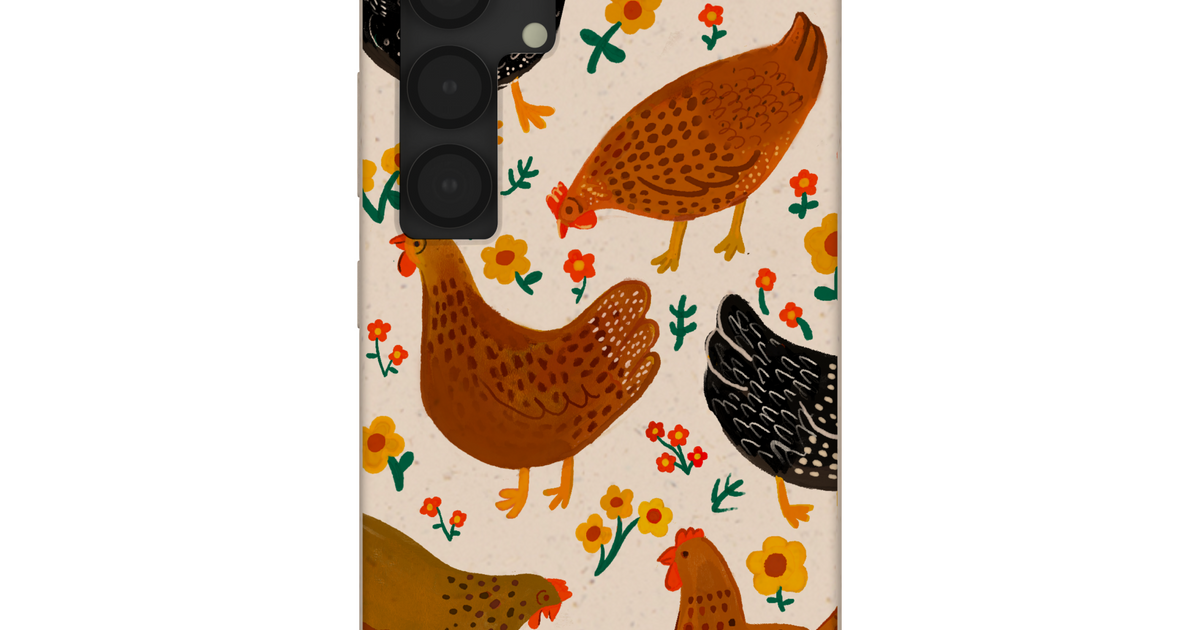 Seashell Chicken Garden Samsung Galaxy S25 Case – Pela Case