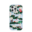 Coque iPhone 15 Pro Chatons de Noël bleu poudre