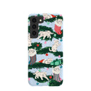 Powder Blue Christmas Kittens Samsung Galaxy S22 Case