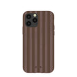 Chocolate Brown Cocoa Stripes iPhone 11 Pro Case