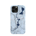 Powder Blue Contour Lines iPhone 11 Pro Case
