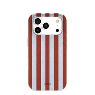 Powder Blue Copper Stripes iPhone 17 Pro Case