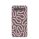 Coque Google Pixel 6a à motif de boucles de coton Forest Floor