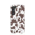 Coque Couture Vache Chocolat pour Samsung Galaxy S23