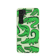 Coque pour Samsung Galaxy S25+(Plus) motif crocodile vert sauge