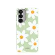 Coque Samsung Galaxy S26+ (Plus) à motif marguerite vert sauge