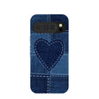 Coque cœur bleu denim poudré pour Google Pixel 10/10 Pro