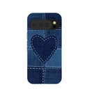Coque cœur bleu denim poudré pour Google Pixel 10/10 Pro