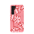 Coque Samsung Galaxy S25+(Plus) rose bonbon à motif cerises