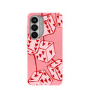 Coque Samsung Galaxy S26 rose bonbon à cerises en dés