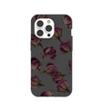 Coque iPhone 14 Pro à motif de boutons de roses séchés noirs