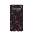 Coque Google Pixel 7a à motif de boutons de roses séchés noirs