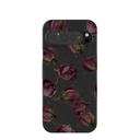 Coque Google Pixel 9 Pro XL à motif de boutons de roses séchés noirs