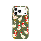 Coque iPhone 18 Pro Forêt enchantée Canard de Noël