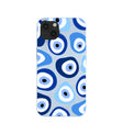 Coque iPhone 13 bleu poudre Evil Eye