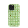 Coque pour iPhone 13 Pro Max à carreaux vert sauge