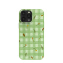 Coque pour iPhone 13 Pro Max à carreaux vert sauge