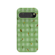 Coque Google Pixel 9/9 Pro à motif vichy vert sauge