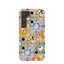 Coque Samsung Galaxy S24 motif mosaïque fermier bleu poudré