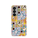 Coque Samsung Galaxy S26 motif mosaïque fermier bleu poudré